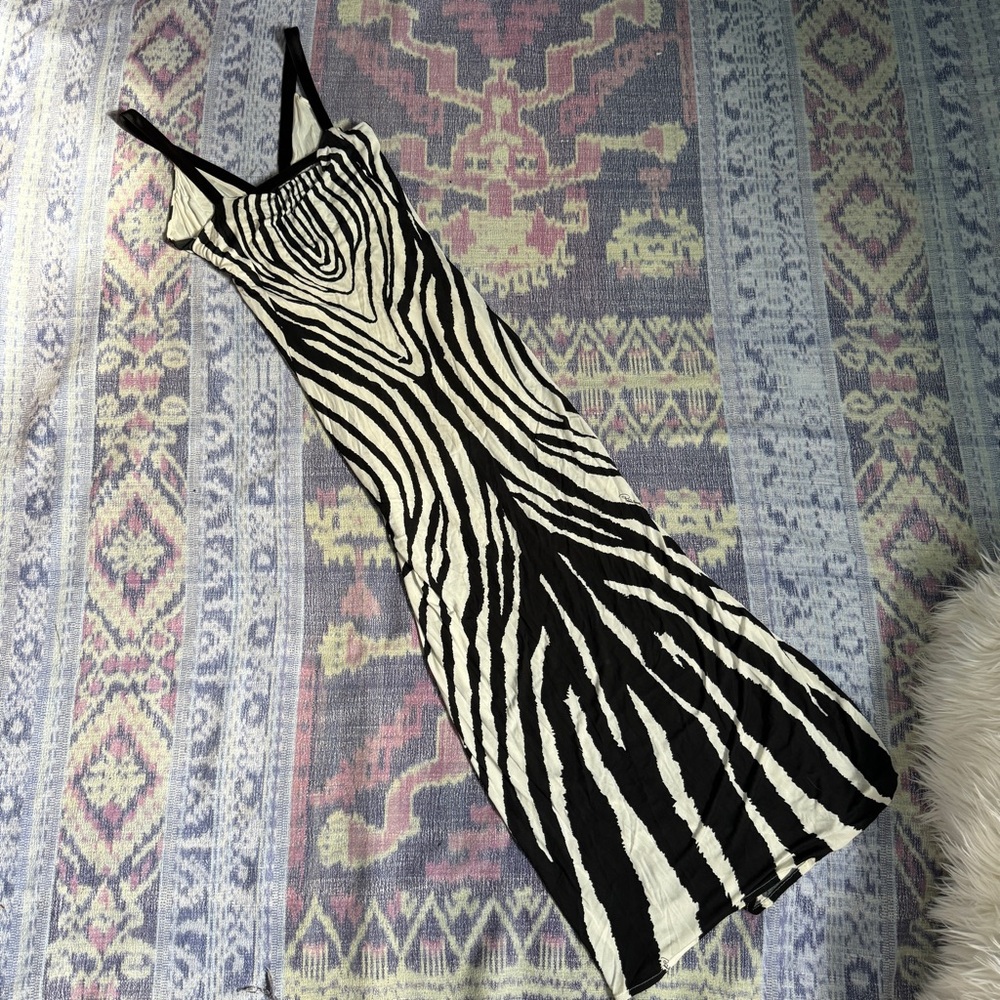 Robert Cavalli Women's Zebra Print Maxi Dress - Picture 11 of 16